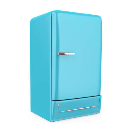 Retro Refrigerator Isolatedの写真素材