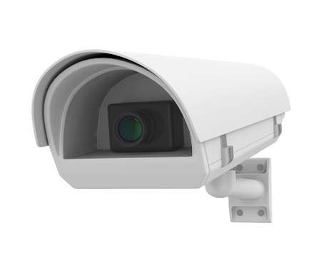 Surveillance CCTV Security Camera Isolatedの写真素材