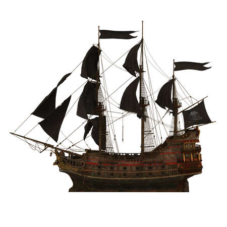 Sail Ship Isolatedの写真素材