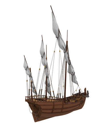 Sail Ship Isolatedの写真素材