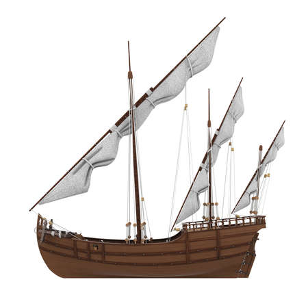 Sail Ship Isolatedの写真素材