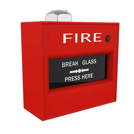 Fire Alarm Switch Isolatedの写真素材