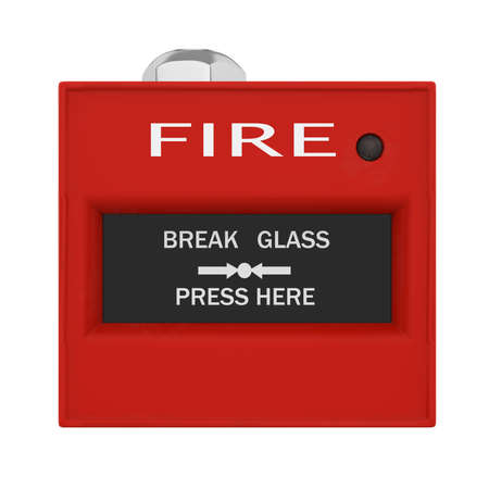Fire Alarm Switch Isolatedの写真素材