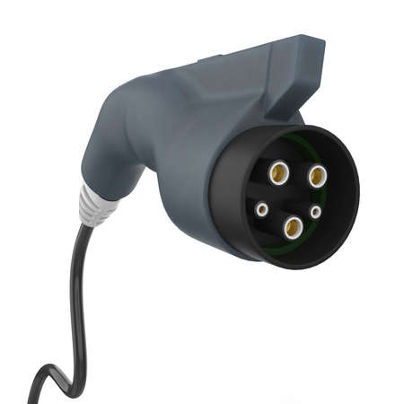 Electric Car Charging Plug Isolatedの写真素材