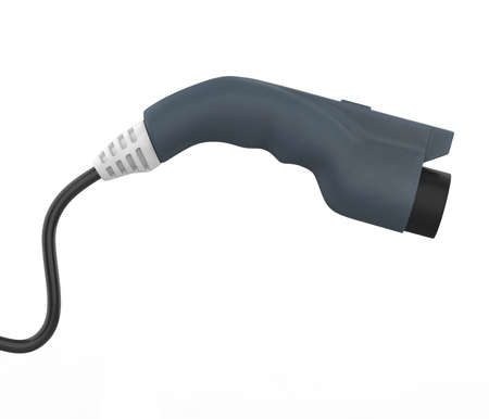 Electric Car Charging Plug Isolatedの写真素材