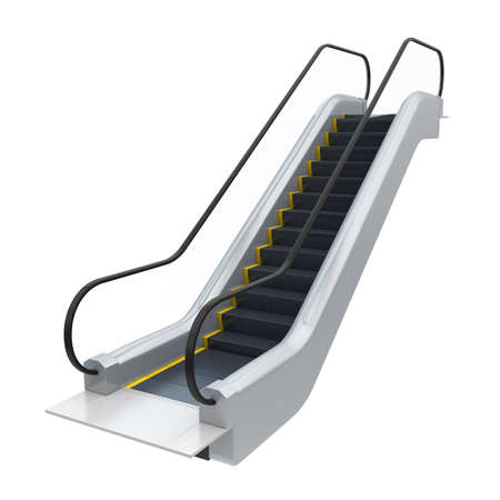 Mall escalator Isolatedの写真素材