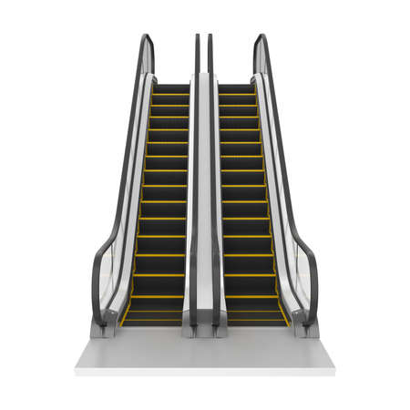 Mall escalator Isolatedの写真素材