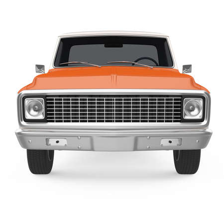Vintage Pickup Truck Isolatedの写真素材