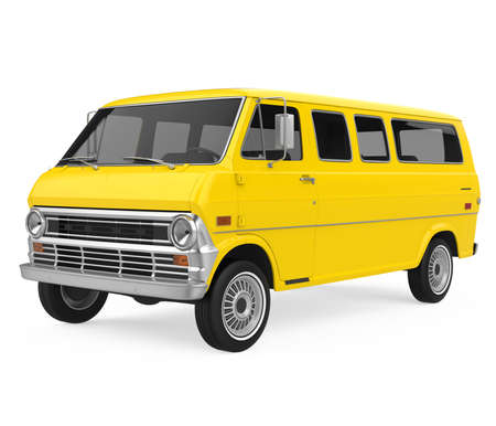 Old Van Isolatedの写真素材