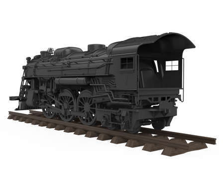 Old Steam Locomotive Isolatedの写真素材