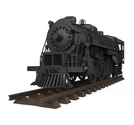 Old Steam Locomotive Isolatedの写真素材