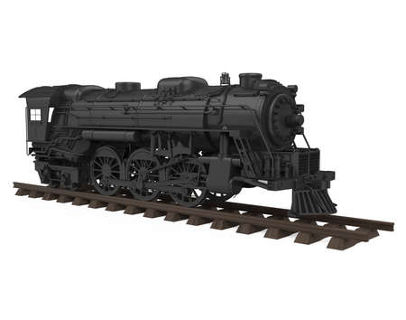 Old Steam Locomotive Isolatedの写真素材