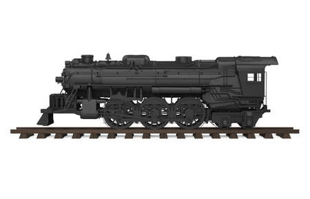 Old Steam Locomotive Isolatedの写真素材