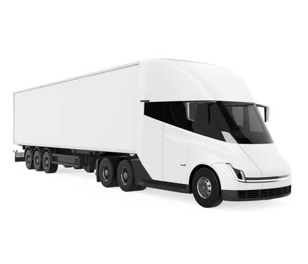 Semi-trailer Truck Isolatedの写真素材
