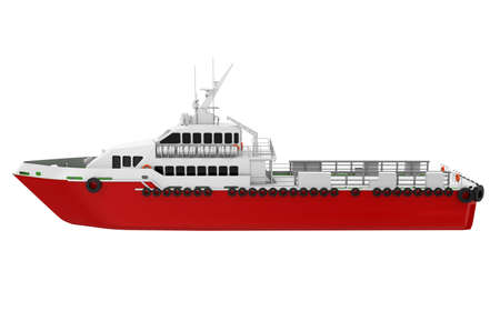 Crew Boat Isolatedの写真素材
