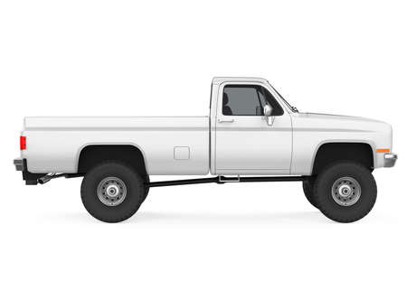 Vintage Pickup Truck Isolatedの写真素材
