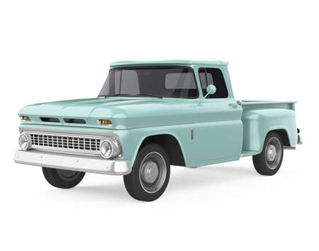 Vintage Pickup Truck Isolatedの写真素材