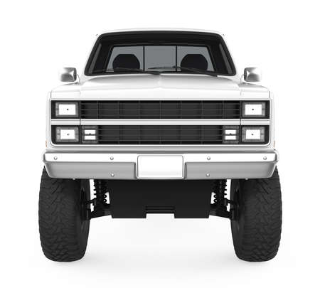 Vintage Pickup Truck Isolatedの写真素材
