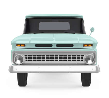 Vintage Pickup Truck Isolatedの写真素材