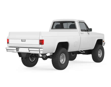 Vintage Pickup Truck Isolatedの写真素材