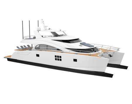 Catamaran Boat Isolatedの写真素材