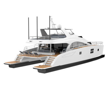 Catamaran Boat Isolatedの写真素材