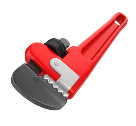 Pipe Wrench Isolatedの写真素材