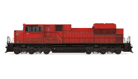 Diesel Locomotive Train Isolatedの写真素材