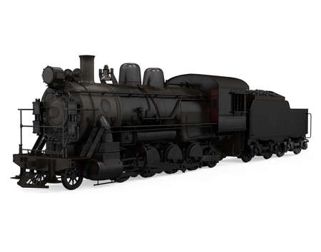 Old Steam Locomotive Isolatedの写真素材