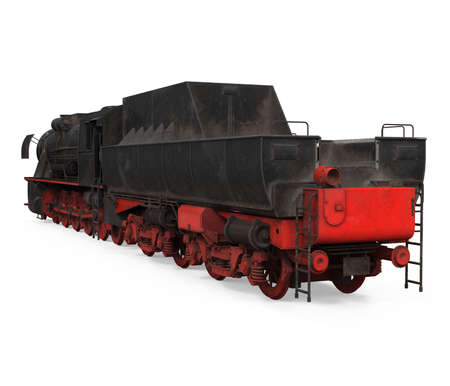 Old Steam Locomotive Isolatedの写真素材