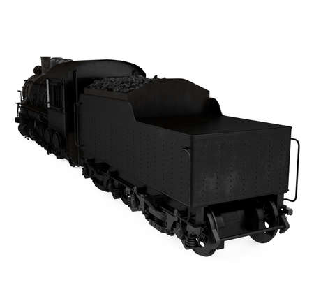 Old Steam Locomotive Isolatedの写真素材