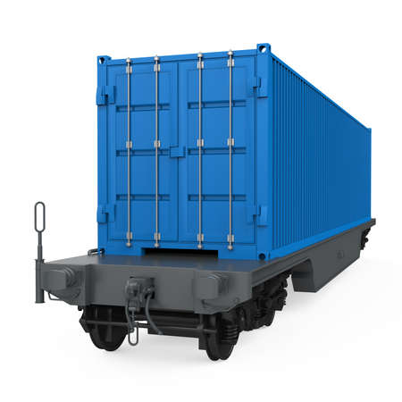 Container Freight Train Isolatedの写真素材