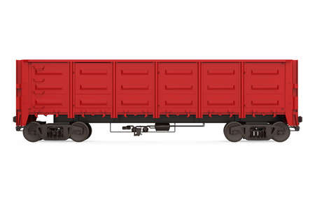 Red Boxcar Isolatedの写真素材