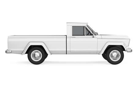 Vintage Pickup Truck Isolatedの写真素材