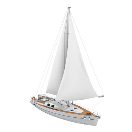 Sailing Yacht Isolatedの写真素材