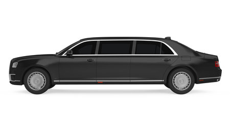 Luxury Limousine Car Isolatedの写真素材