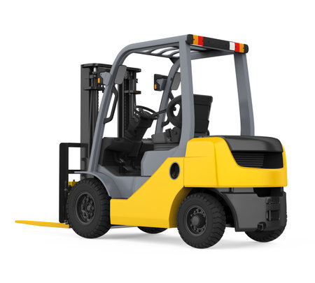 Forklift Truck Isolatedの写真素材