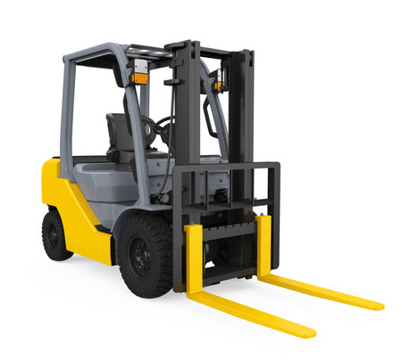 Forklift Truck Isolatedの写真素材