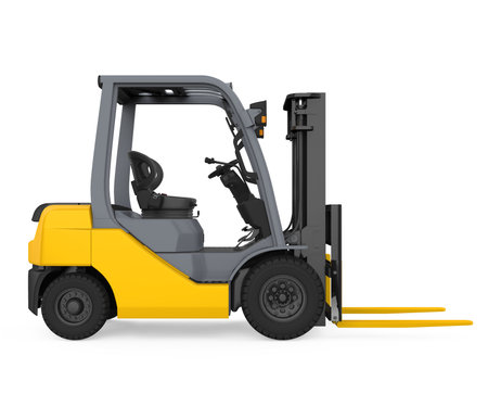 Forklift Truck Isolatedの写真素材