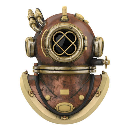 Old Diving Helmet Isolated