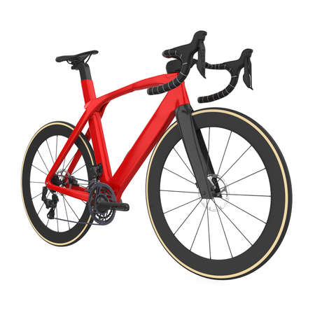 Red Road Bike Isolatedの写真素材