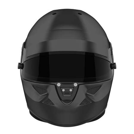 Black Racing Helmet Isolatedの写真素材