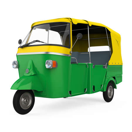 Auto Rickshaw Isolatedの写真素材