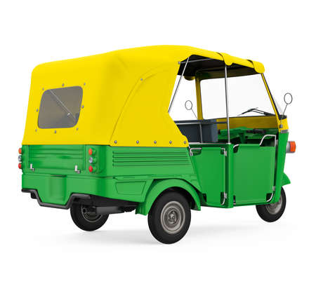 Auto Rickshaw Isolatedの写真素材