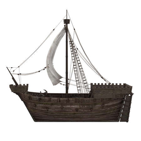Sail Ship Isolatedの写真素材