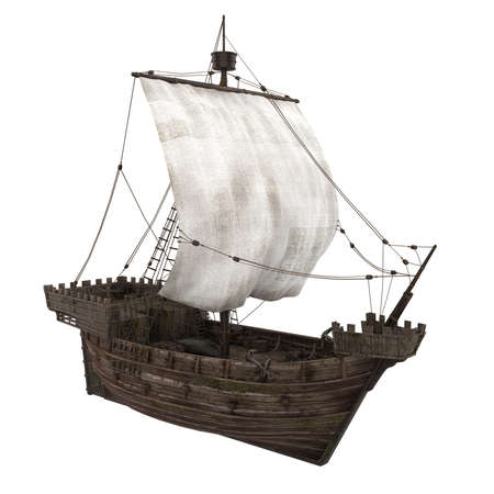 Sail Ship Isolatedの写真素材