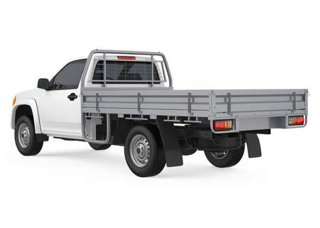 Flatbed Truck Isolatedの写真素材