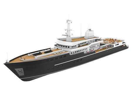 White Pleasure Yacht Isolatedの写真素材