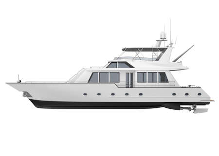 White Pleasure Yacht Isolatedの写真素材