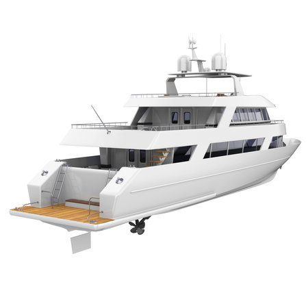 Pleasure Yacht Isolatedの写真素材